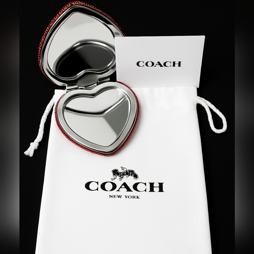 COACH RED HEART MIRROR